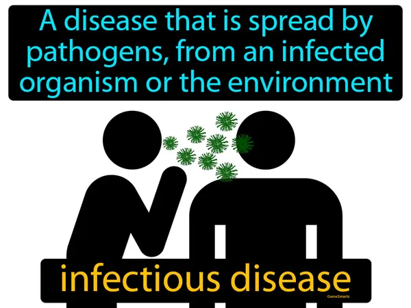 a disease that is spread by pathogens, from an infected organism or the environment