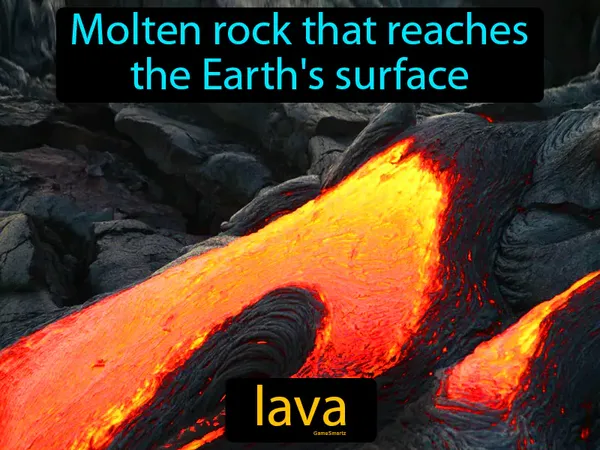 molten rock that reaches the Earth's surface
