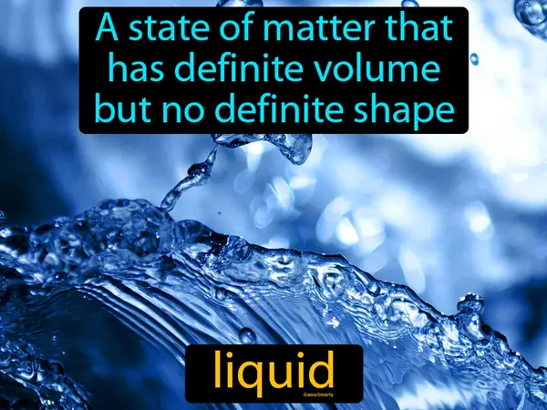 a state of matter that has definite volume but no definite shape
