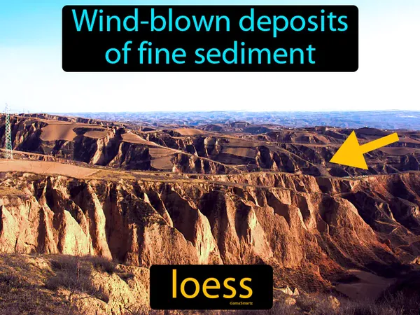 wind-blown deposits of fine sediment