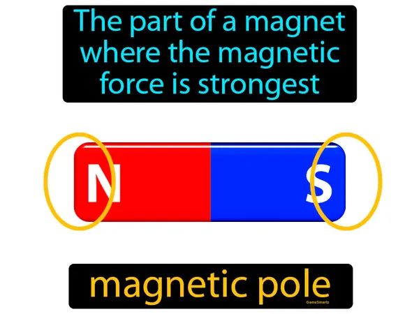 the part of a magnet where the magnetic force is strongest