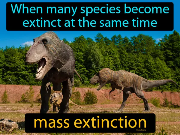 when many species become extinct at the same time
