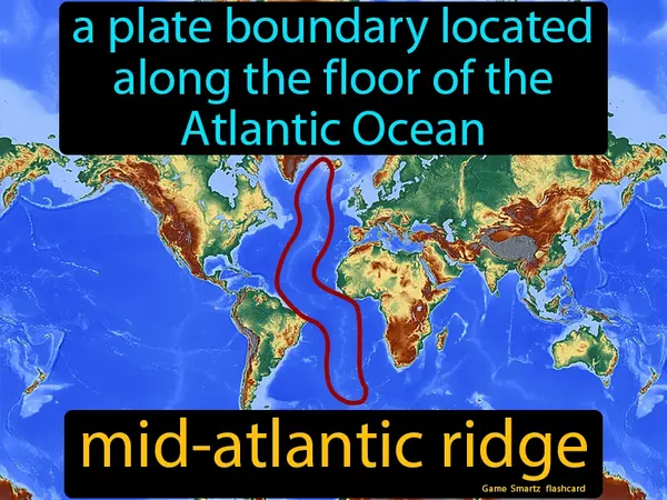 A plate boundary located along the floor of the Atlantic Ocean