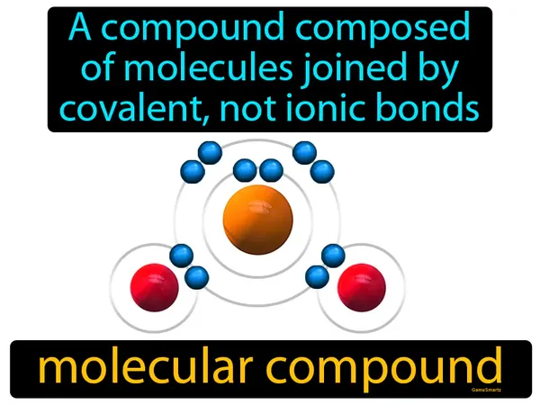a compound composed of molecules joined by covalent, not ionic bonds