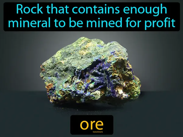 a rock that contains enough mineral to be mined for profit