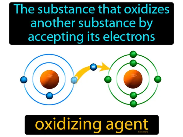 the substance that oxidizes another substance by accepting its electrons