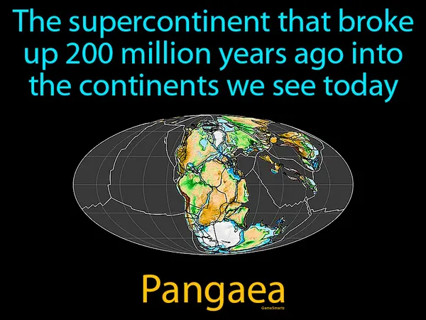 the supercontinent that broke up 200 million years ago into the continents we see today