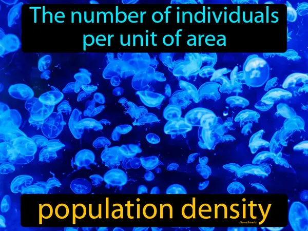 the number of individuals per unit of area