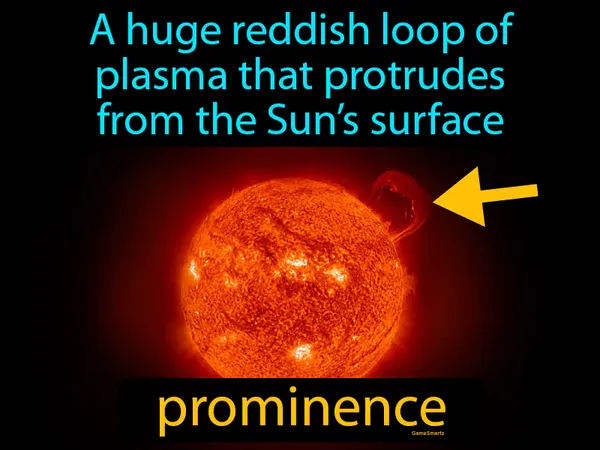 a huge reddish loop of plasma that protrudes from the Sun’s surface