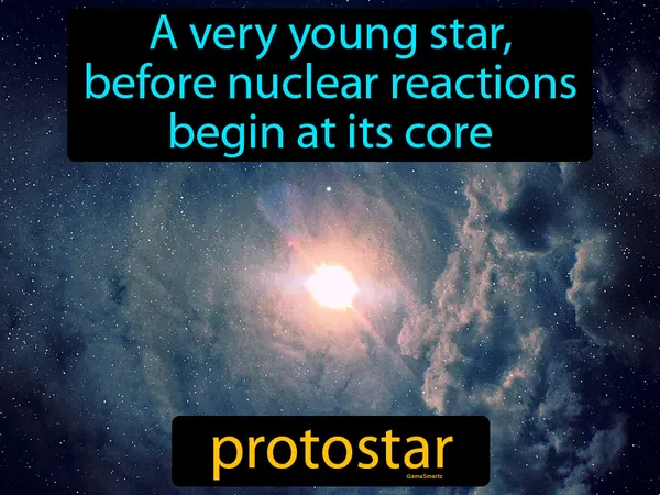 a very young star, before nuclear reactions begin at its core