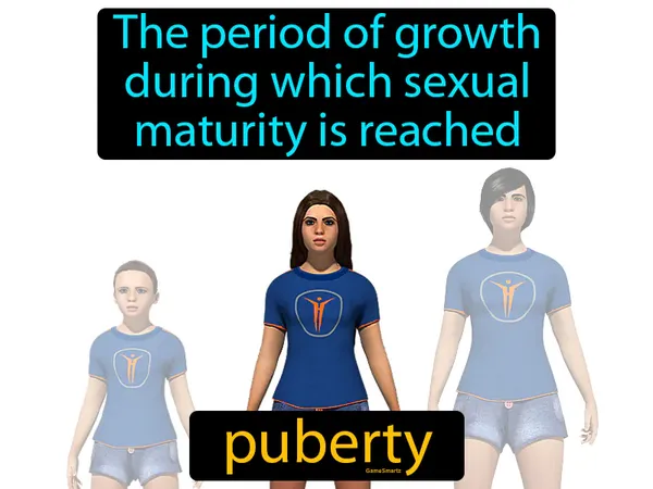 the period of growth during which sexual maturity is reached