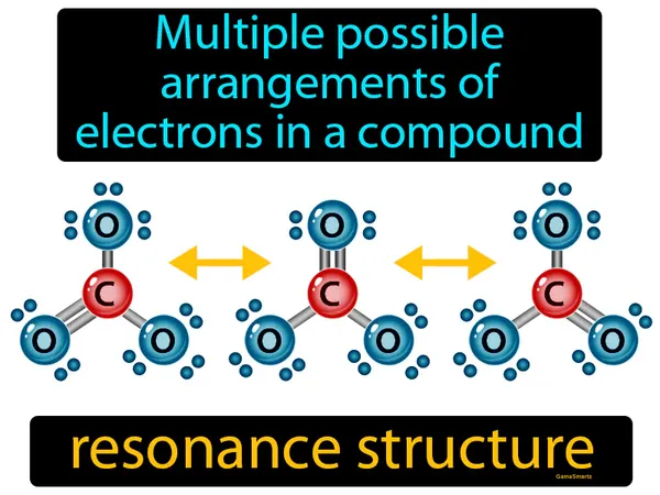 multiple possible arrangements of electrons in a compound