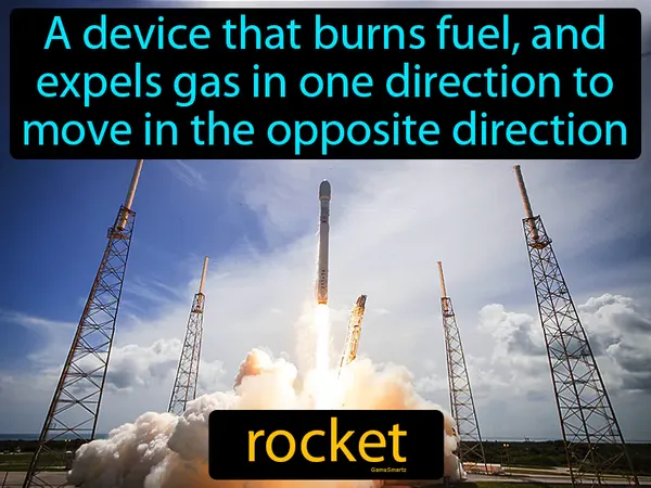 a device that burns fuel, and expels gas in one direction to move in the opposite direction