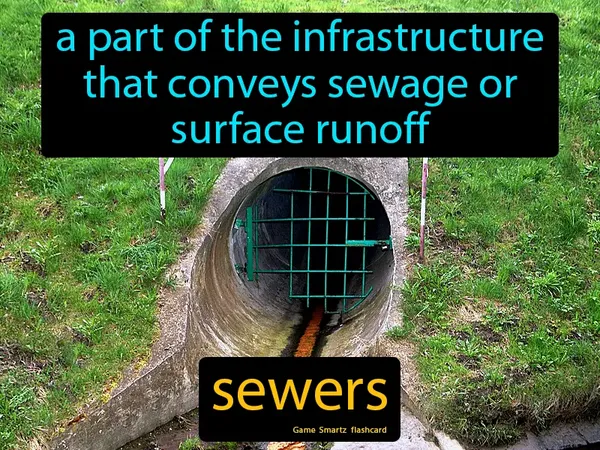 A part of the infrastructure that conveys sewage or surface runoff