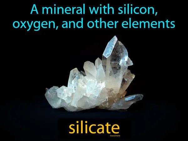 a mineral with silicon, oxygen, and other elements