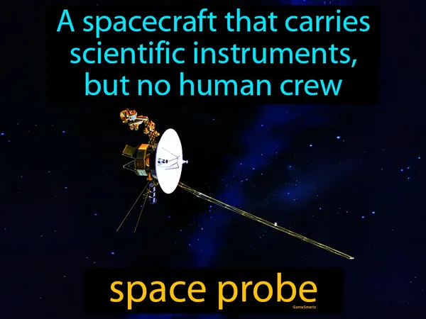 a spacecraft that carries scientific instruments, but no human crew