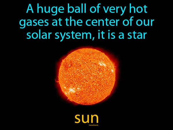 a huge ball of very hot gases at the center of our solar system, it is a star