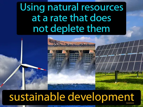 using natural resources at a rate that does not deplete them