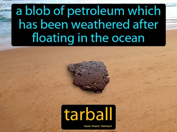 A blob of petroleum which has been weathered after floating in the ocean