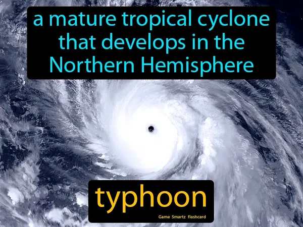 A mature tropical cyclone
that develops in the
Northern Hemisphere