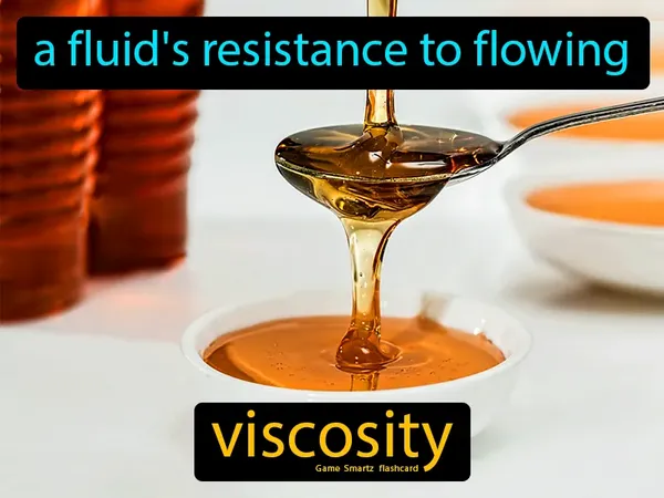a fluid's resistance to flowing
