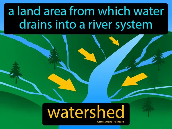 A land area from which water drains into a river system