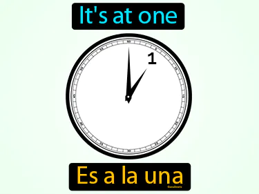 it's at one