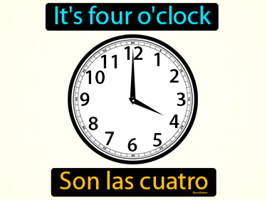 it's four o'clock