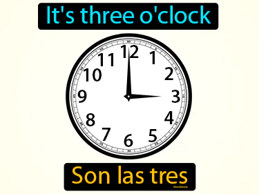 it's three o'clock