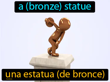 a (bronze) statue