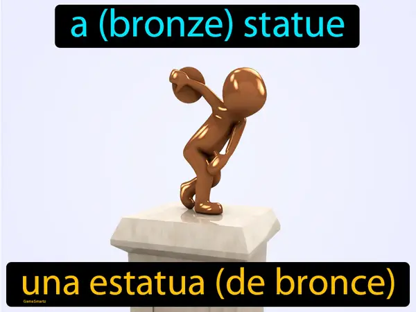 a (bronze) statue